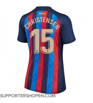 Barcelona Andreas Christensen #15 Hemma Matchtröja Dam 2022-23 Kortärmad